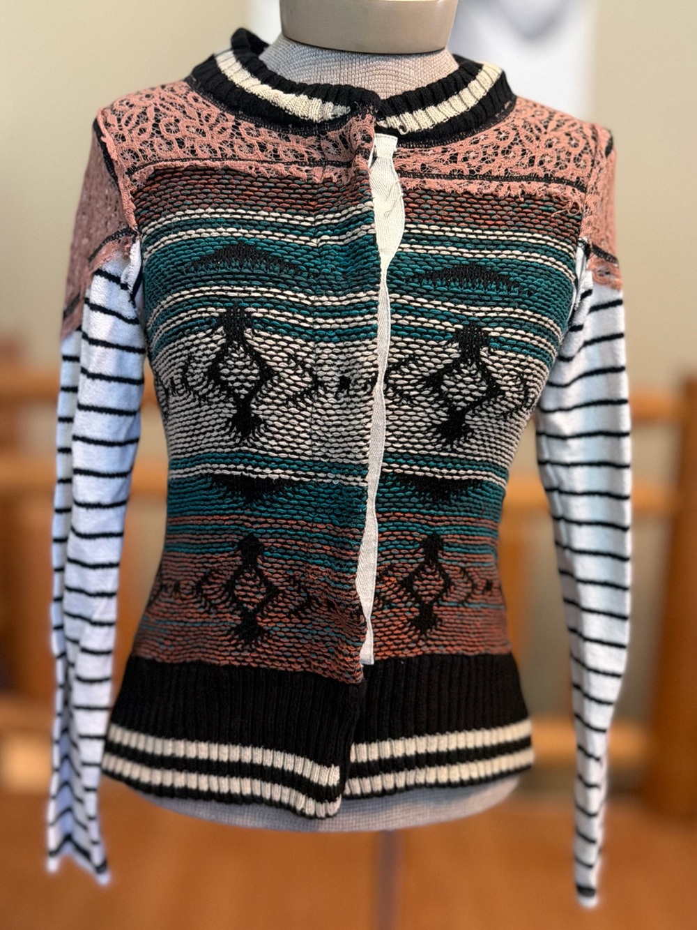 gimmicks by BKE Mixed Media Knit Cardigan